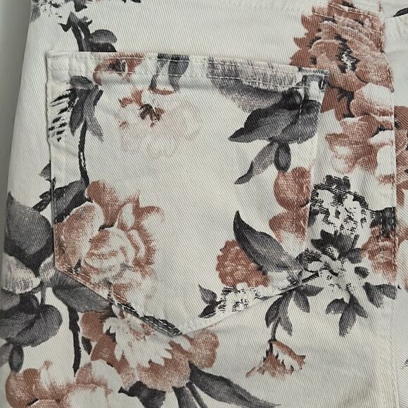 PAIGE COLETTE CROP FLARE FLOWERED JEANS SIZE 24‎ - Picture 9 of 12
